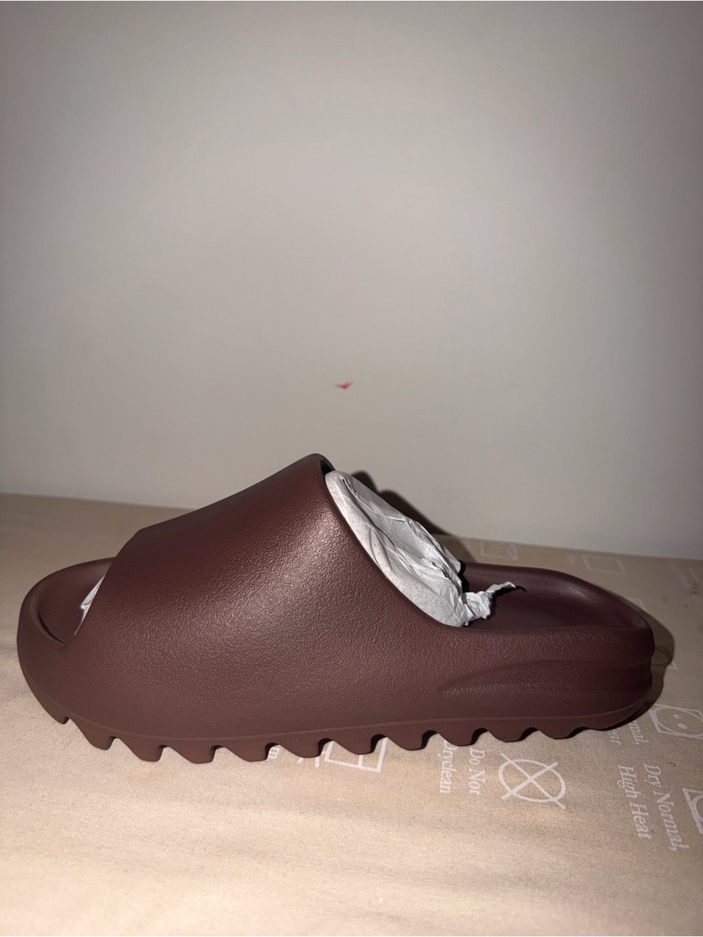Yeezy Men's Slide Sandal in Deep Brown